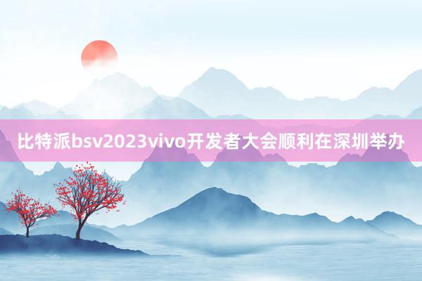 比特派bsv2023vivo开发者大会顺利在深圳举办