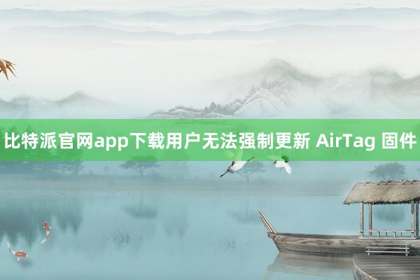 比特派官网app下载用户无法强制更新 AirTag 固件