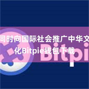 同时向国际社会推广中华文化Bitpie钱包下载