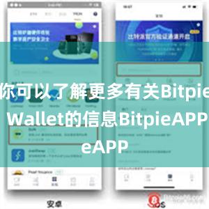 你可以了解更多有关Bitpie Wallet的信息BitpieAPP