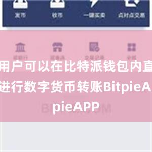 用户可以在比特派钱包内直接进行数字货币转账BitpieAPP