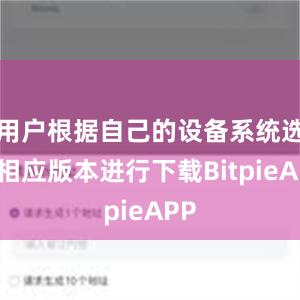 用户根据自己的设备系统选择相应版本进行下载BitpieAPP